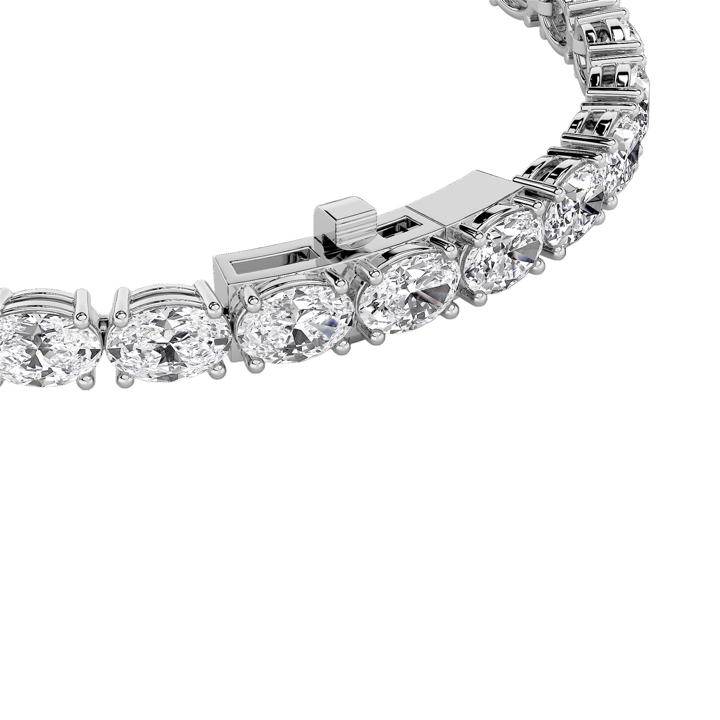 Oval Lab Diamond East-West Tennis Bracelet