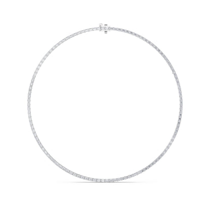 Emerald Cut Lab Diamond Tennis Necklace