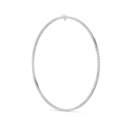 Emerald Cut Lab Diamond Tennis Necklace