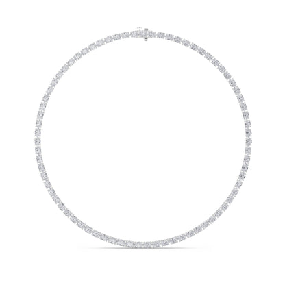 Oval Lab Diamond Tennis Necklace