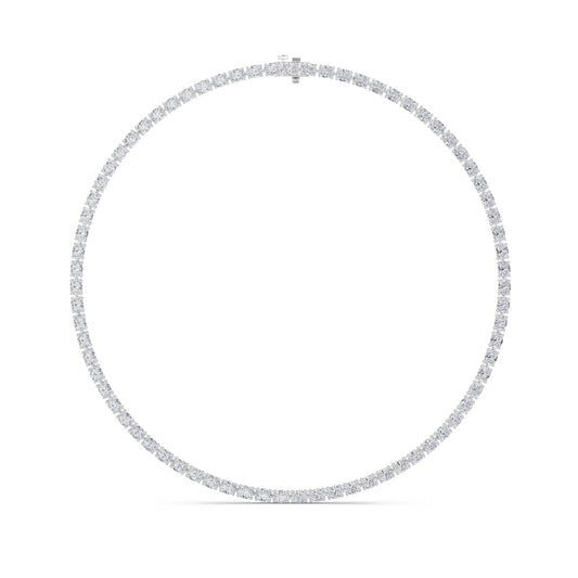 Oval Lab Diamond Tennis Necklace