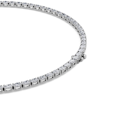 Oval Lab Diamond Tennis Necklace