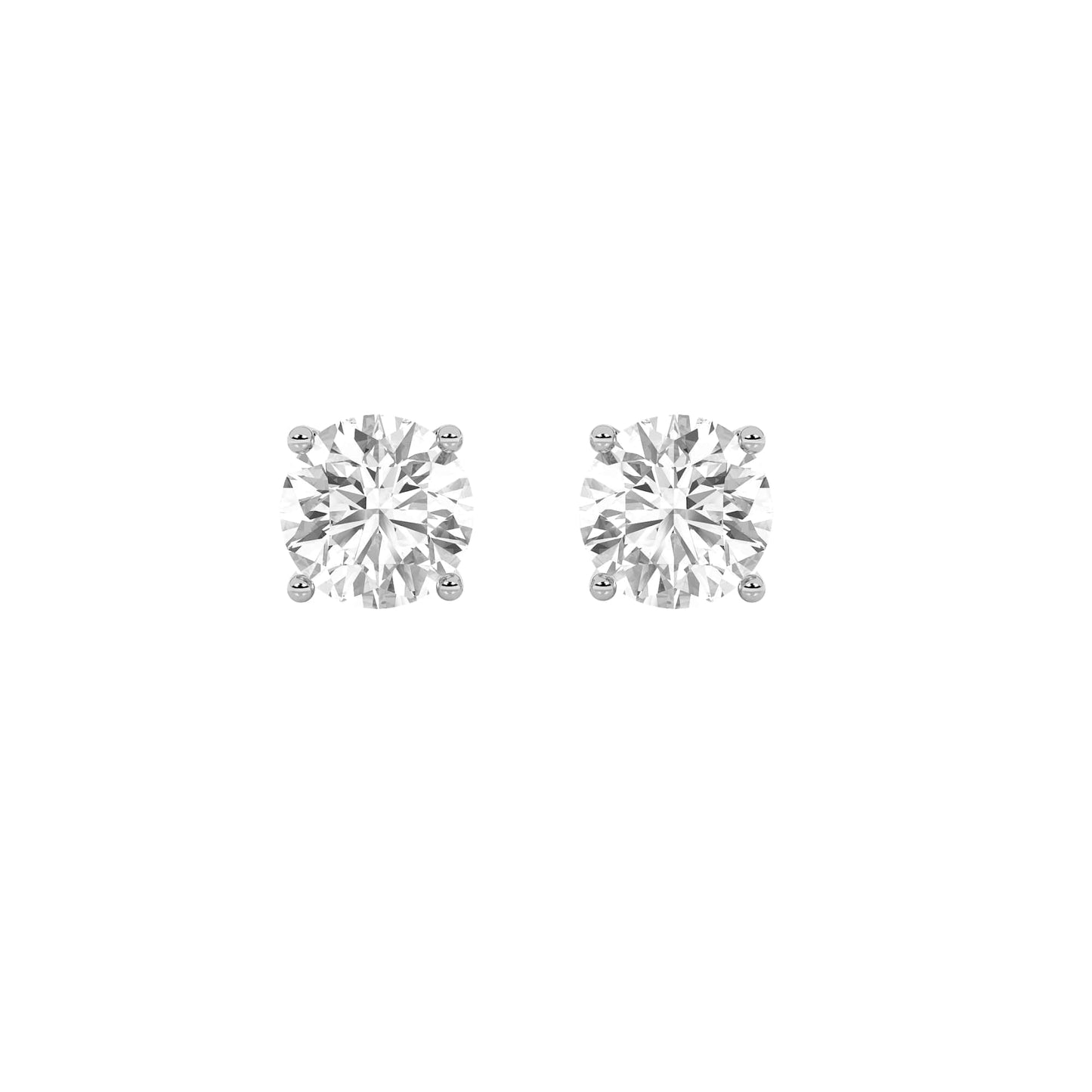 Round Lab Diamond Studs