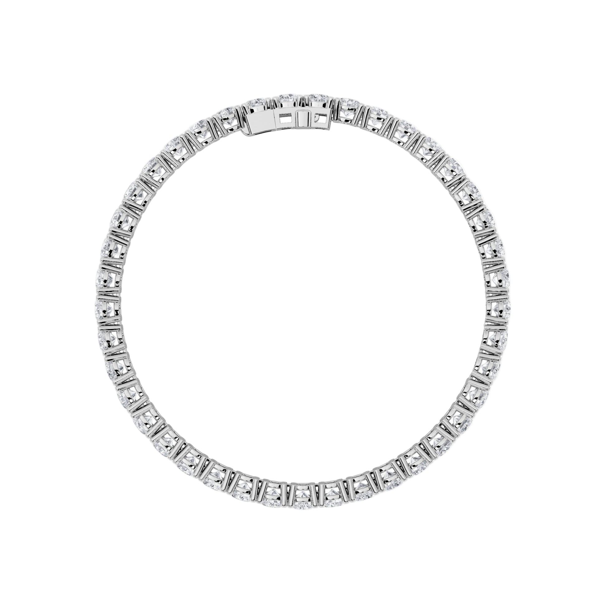 Diamond bracelet on a white background