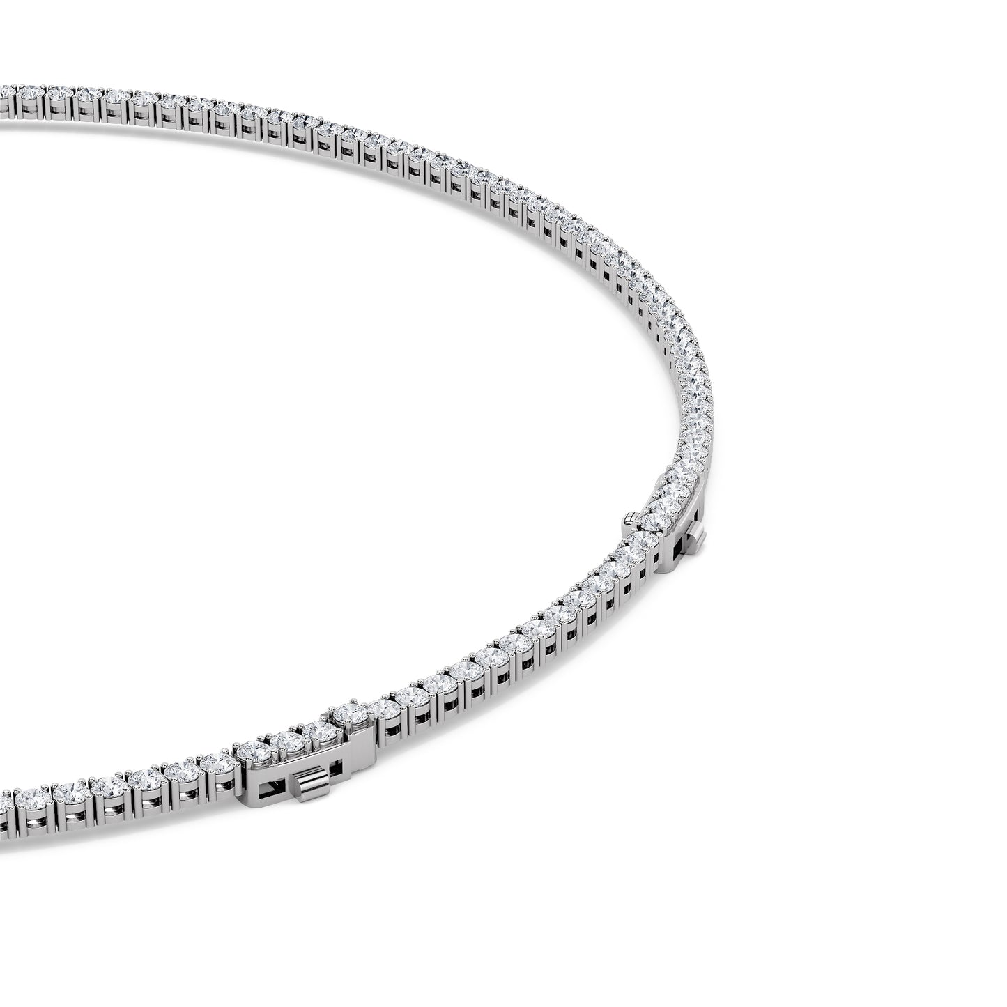 Classic Lab Diamond Tennis Necklace